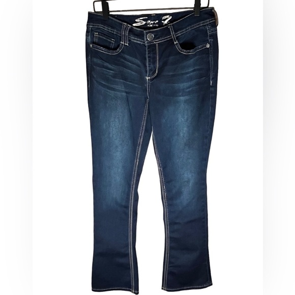 7 for all Mankind Rocker Slim Dark Wash Jeans, Size 10 - Picture 2 of 7